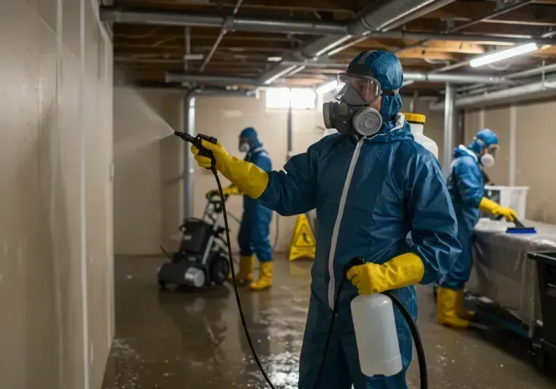 Basement Sanitization and Antimicrobial Treatment process in Eastover, NC